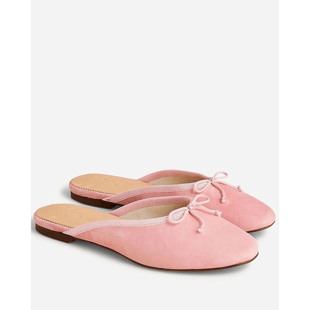 J. Crew Zoe Ballet Mules in Pink Suede